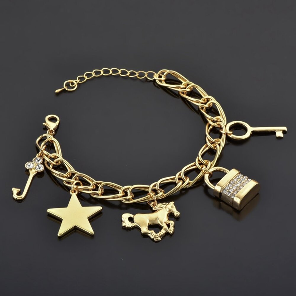 Golden Dreams Charm Bracelet – Key to the Stars
